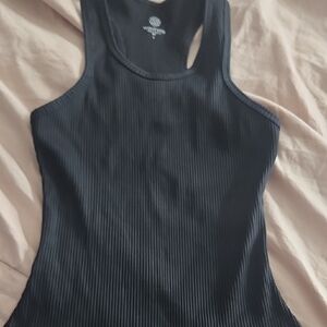 Victoria's Secret Midnight Black Ribbed Tank Top